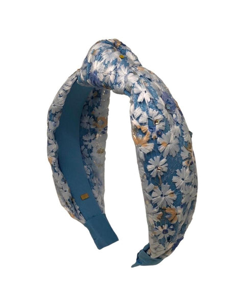 Bari Lynn - Flower Lace Headband - Blue