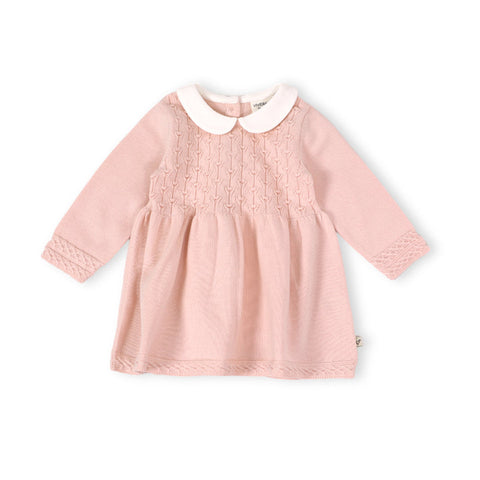 Viverano - Milan Peter Pan Tulip Knit Sweater Dress - Blush