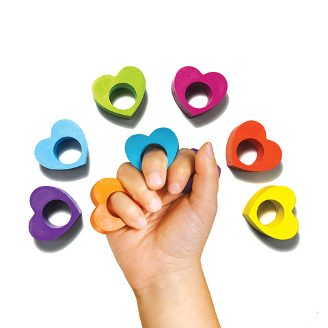Ooly - Heart Ring Crayons 6PK