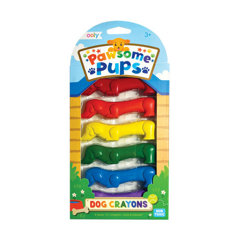 Ooly - Pawsome Pups Dog Crayons 6PK