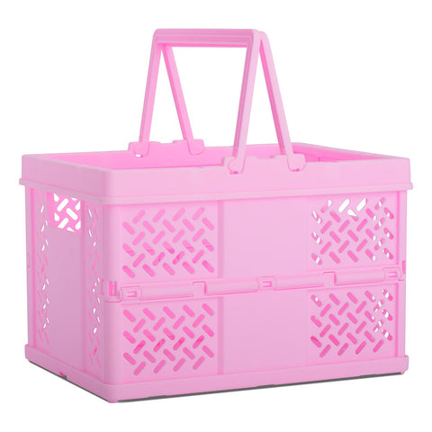 Iscream - Small Foldable Storage Crate - Pink