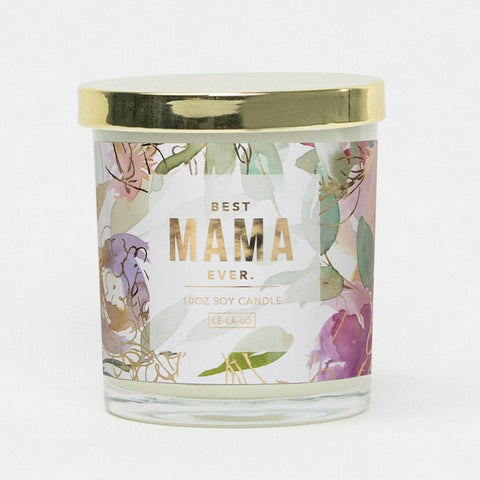 LELALO - Gold Lidded Candle - Floral Best Mama
