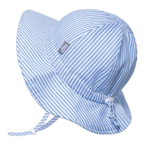 Jan And Jul - Cotton Floppy Sun Hat - Blue Stripe