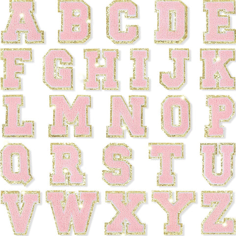 Happy Barb - Alphabet Patch - Pink Chenille