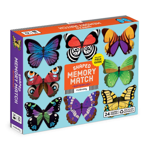 Mudpuppy - Shaped Memory Match - Butterflies