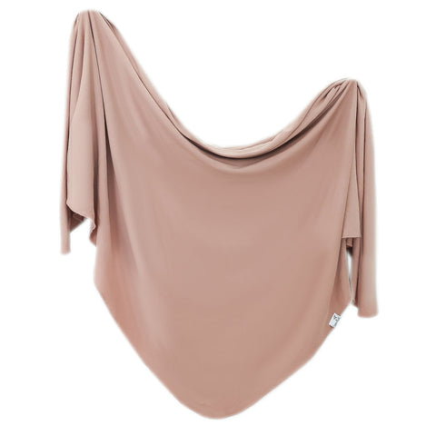 Copper Pearl - Knit Swaddle Blanket - Pecan