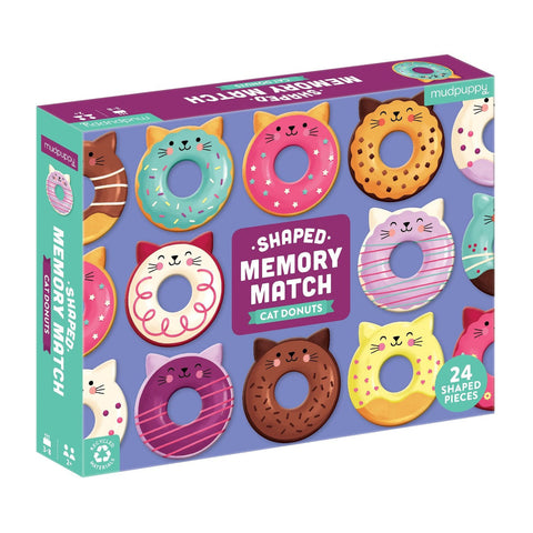 Mudpuppy - Shaped Memory Match - Cat Donuts