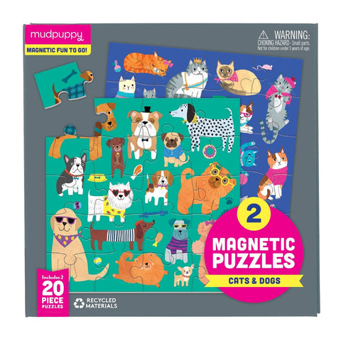 Mudpuppy - Magnetic Puzzle - Cats and Dogs