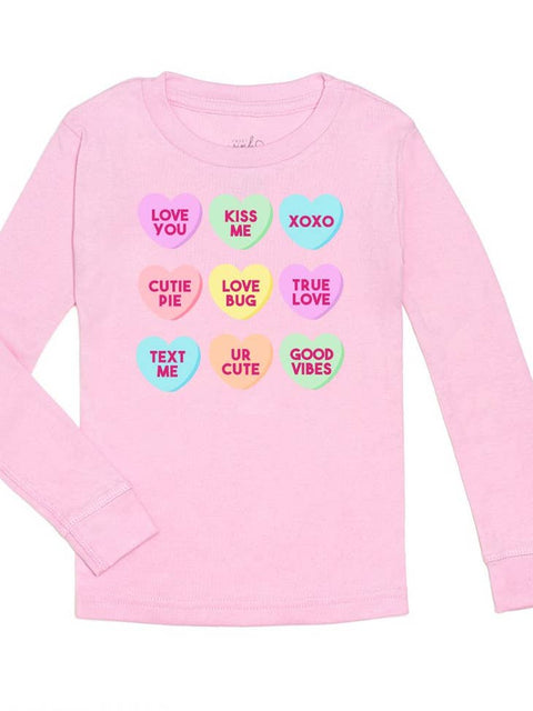 Sweet Wink - Long Sleeve Tee - Candy Heart Valentines