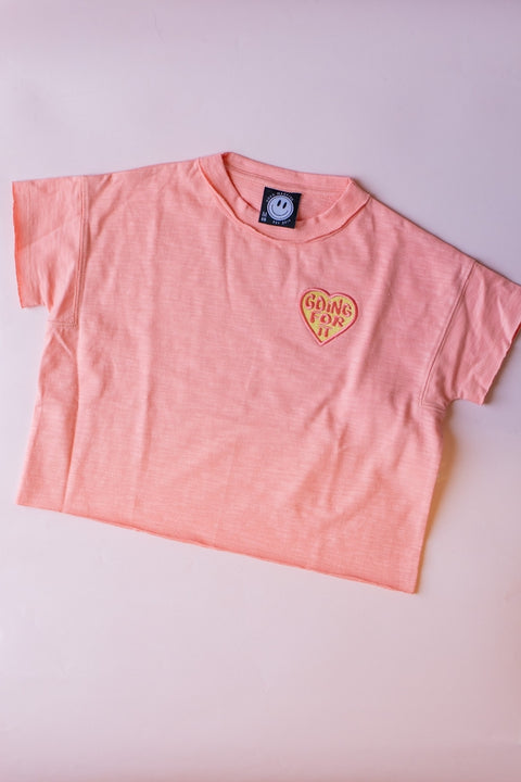 XOXO - Boxy T - Coral Patched