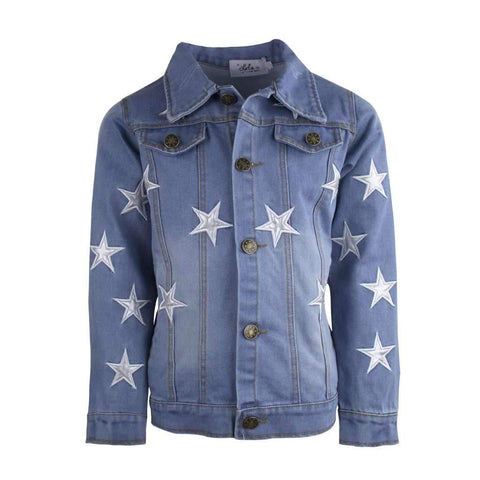 Lola & The Boys - Patched Denim Jacket - Star Leather