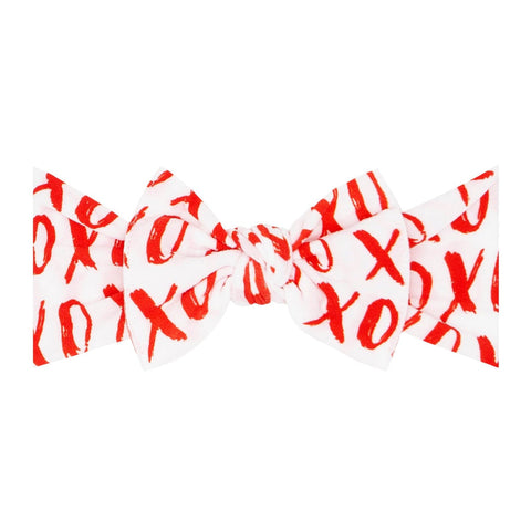 Baby Bling - Printed Knot Headband - Red Xoxo