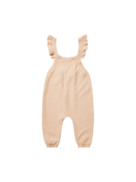 Quincy Mae - Pointelle Knit Overalls - Shell