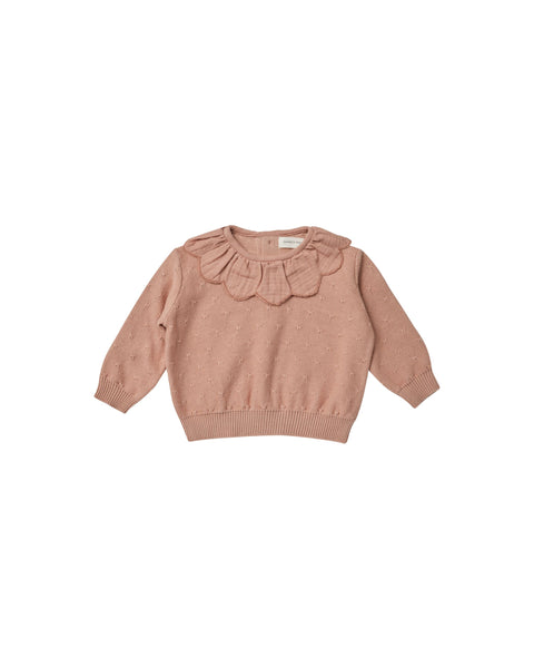 Quincy Mae - Petal Knit Sweater - Rose