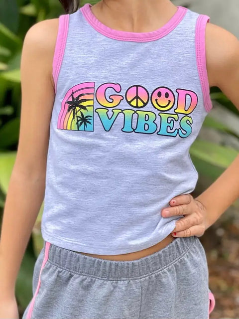 PixieLane - Fitted Tank - Good Vibes
