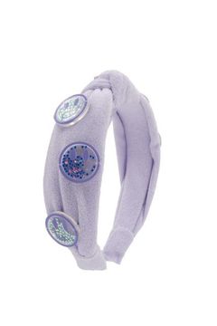 Bari Lynn - Terry Knot Headband - Confetti Purple