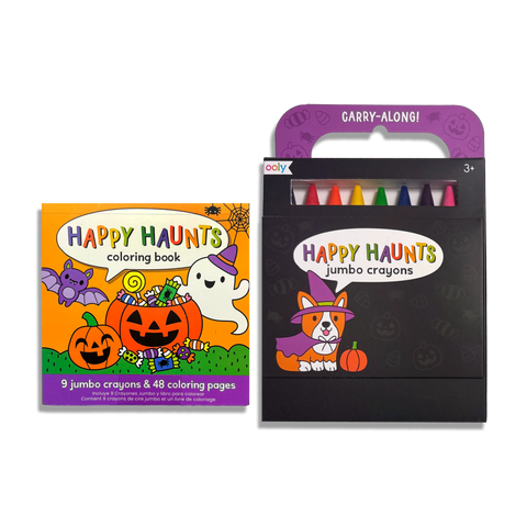 Ooly - Carry-Along Coloring Book Set - Happy Haunts