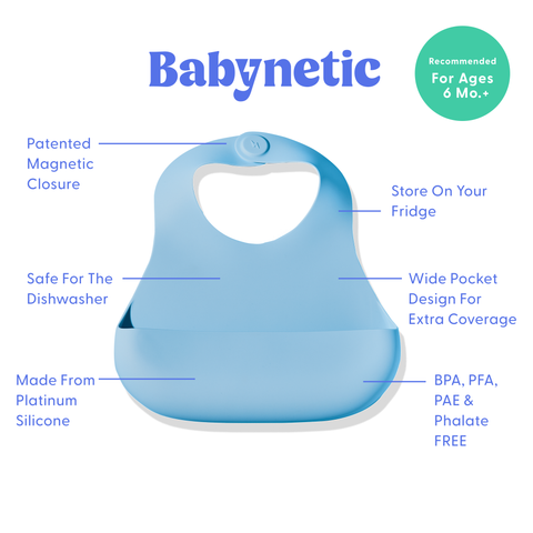 Babynetic - Magnetic Bib - Blueberry Burst