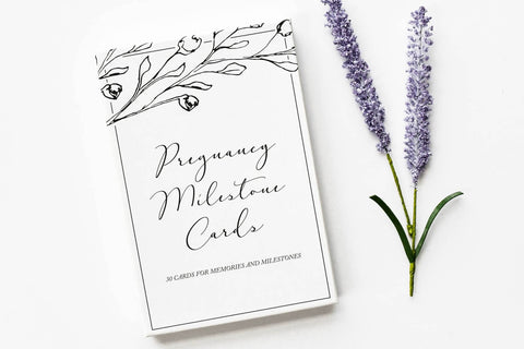 Pregnancy Milestone Cards, Baby Announcement & Reveal