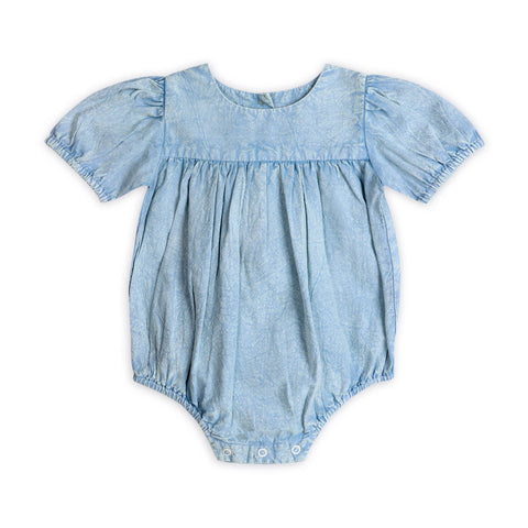 Viverano - Aspen Soft Denim Washed Baby Romper - Zen