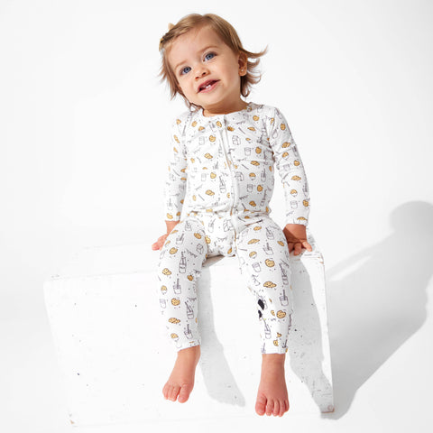 Bellabu Bear - Convertible Footie - Milk and Cookies