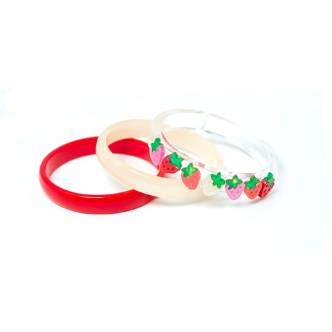 Lilies & Roses - Bracelet Set - Pearlized Strawberry