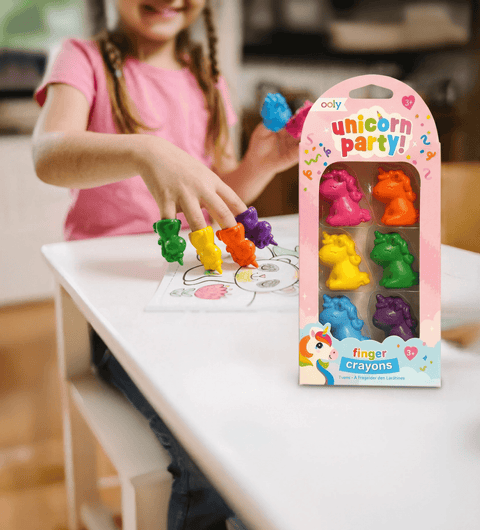 Ooly - Unicorn Party Finger Crayons - Set of 6