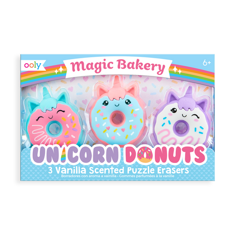 Ooly - Magic Bakery Unicorn Donut Erasers - 3PK