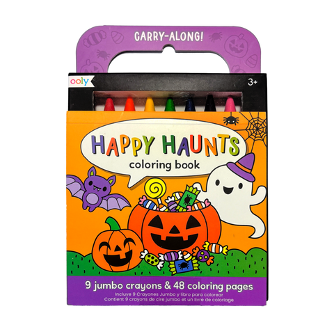 Ooly - Carry-Along Coloring Book Set - Happy Haunts