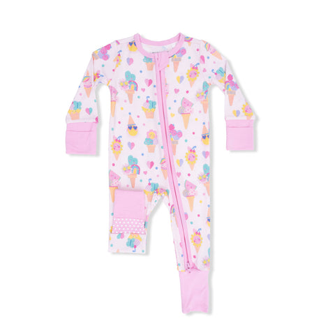 Angel Dear - 2 Way Zipper Romper - Ice Cream Fun Crew