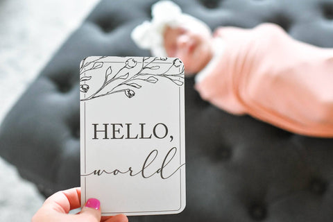 Pregnancy Milestone Cards, Baby Announcement & Reveal