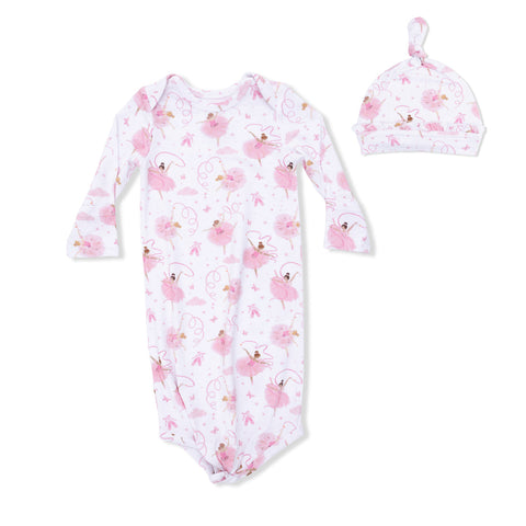 Angel Dear - Knotted Gown & Ruffle Gat - Ribbon Ballerinas