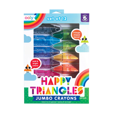 Ooly - Happy Triangles Jumbo Crayons 12PK