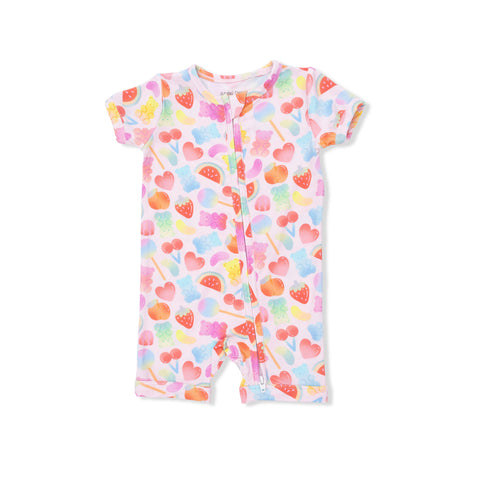 Angel Dear - Shortie 2 Way Zipper Romper - Gummy Bears