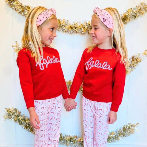 Sweet Wink - Flare Legging - Candy Cane Lane