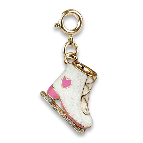 Charms - Gold Glitter Ice Skate