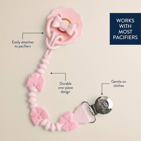 Itzy Ritzy - Itzy Paci Strap Plus™ - Pink Bows