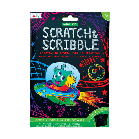 Ooly - Mini Scratch & Scribble Art Kit - Wacky Universe