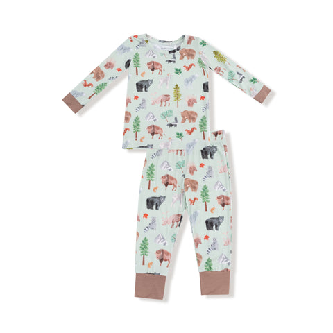Angel Dear - Long Sleeve Loungewear Set - American Woodland