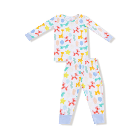 Angel Dear - Long Sleeve Loungewear Set - Balloon Animals Blue