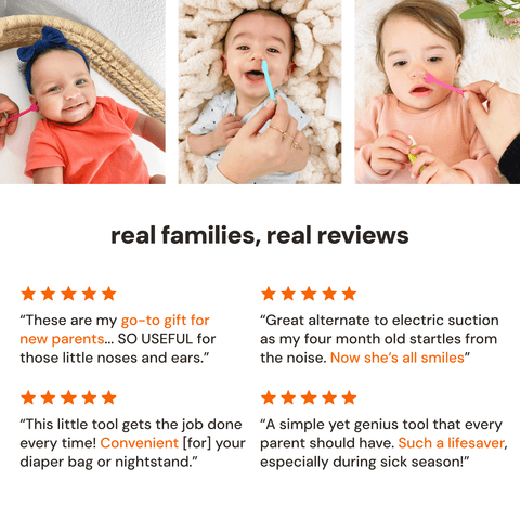 Oogiebear - Booger and Ear Wax Pickers - Orange/Blue