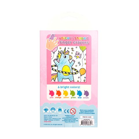 Ooly - Unicorn Party Finger Crayons - Set of 6