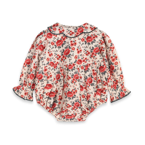 Viverano - Rosabelle Rose Floral Baby Romper & Headband - Rose Floral