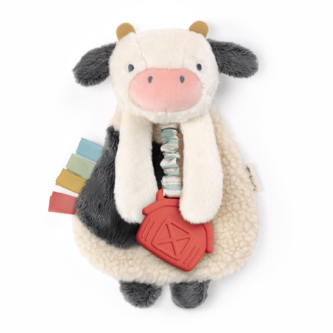 Itzy Ritzy - Itzy Lovey Plush With Silicone Teether - Cow