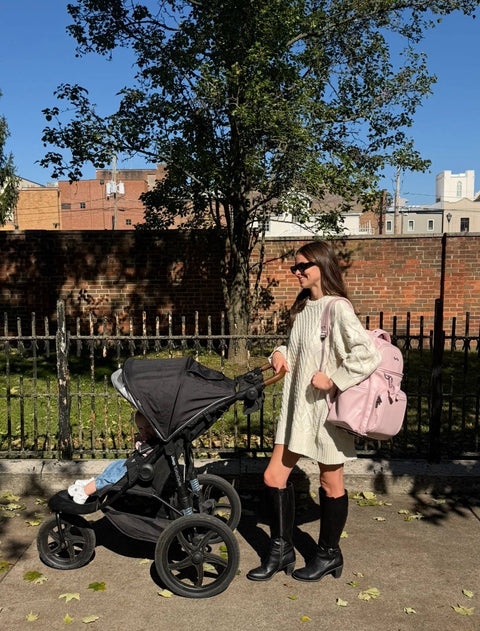 Itzy Ritzy - Backpack Diaper Bag - Ribbons & Roses Boss Plus™