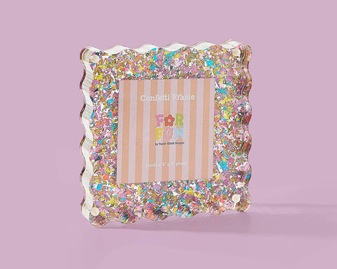 Small Acrylic Picture Frame - Happy Confetti
