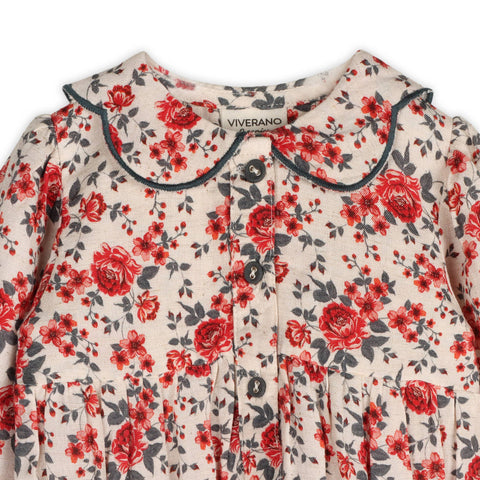 Viverano - Rosabelle Rose Floral Baby Romper & Headband - Rose Floral