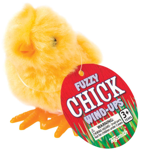 Toysmith - Wind Ups- Yellow Fuzzy Chick