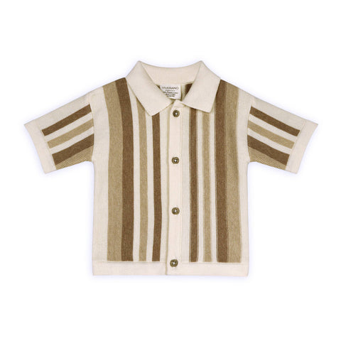 Viverano - Archie Textured Stripe Baby Shirt & Shorts Set