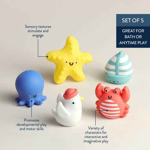 Itzy Ritzy - Nautical Itzy Bitzy Puppets™ - Bath + Storytelling Toys